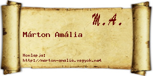 Márton Amália névjegykártya